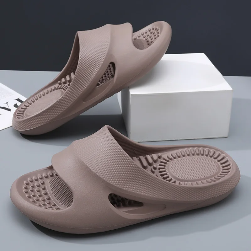 Men Women EVA Massage Slippers Thick Sole Non Slip Bathroom Shower Slides Soft Foot Acupressure Indoor mute Home Beach Sandals
