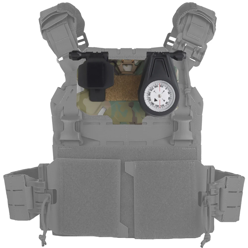Tactical Folding Mobile Phone Navigation Board With Compass GPS Mount Attachment MOLLE Hunting  Combat Airosft Vest Admin Panel