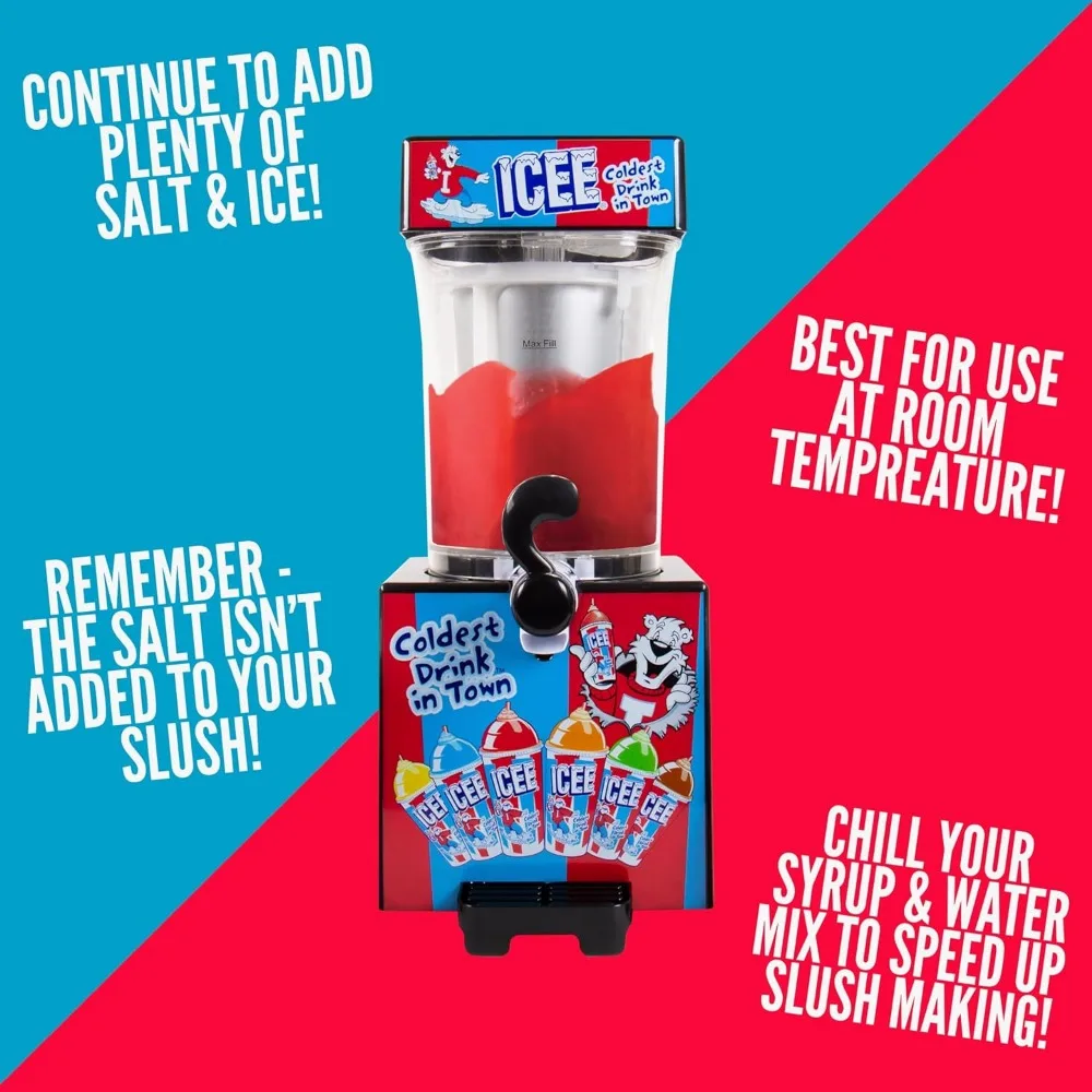 ICEE Home encimera Slushie Maker. Nuevo para 2023 Crea hasta 34Floz de hielo frío, hielo Slushy. Hacer granizados de hielo frío