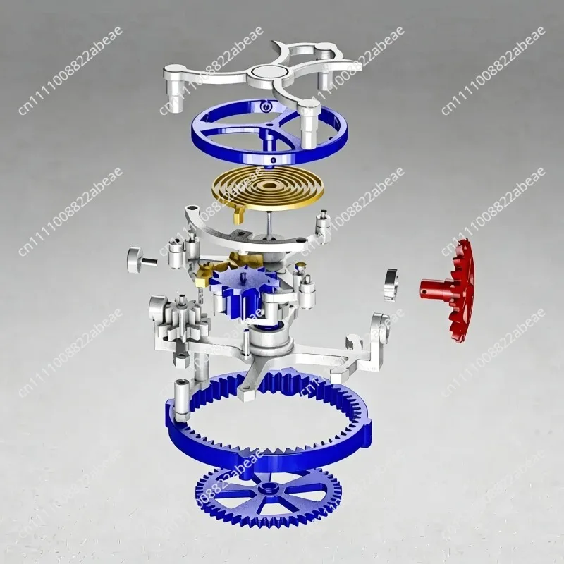 3D Printable Triple Axis Tourbillon Movement Model DIY Assembly Kit