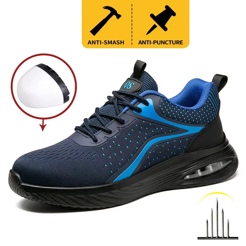 Men's Shoes, Men's Safety Shoes, Anti Smashing and Anti Piercing Work Shoes, Boots, Lightweight Sports Shoes