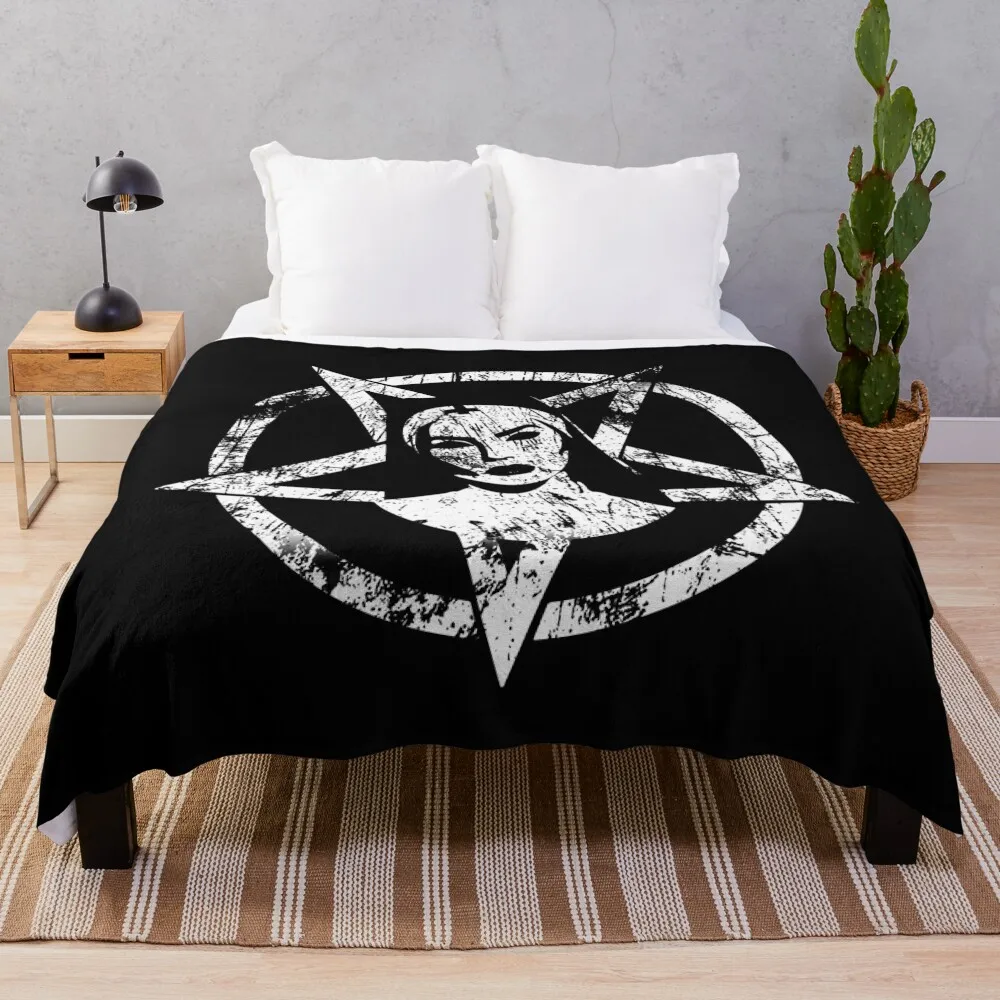 

Official Satanic Nun Throw Blanket Hairy Blankets Sofa Blankets Luxury Thicken Blanket Blanket For Sofa