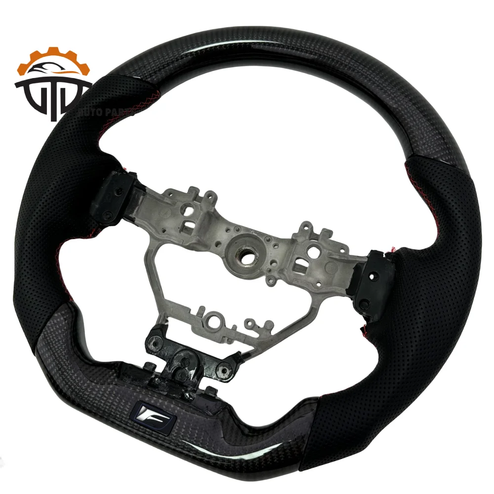 Customized Auto Car Parts Carbon Fiber Steering Wheel With Perforated Leather For Toyota Lexus RCF