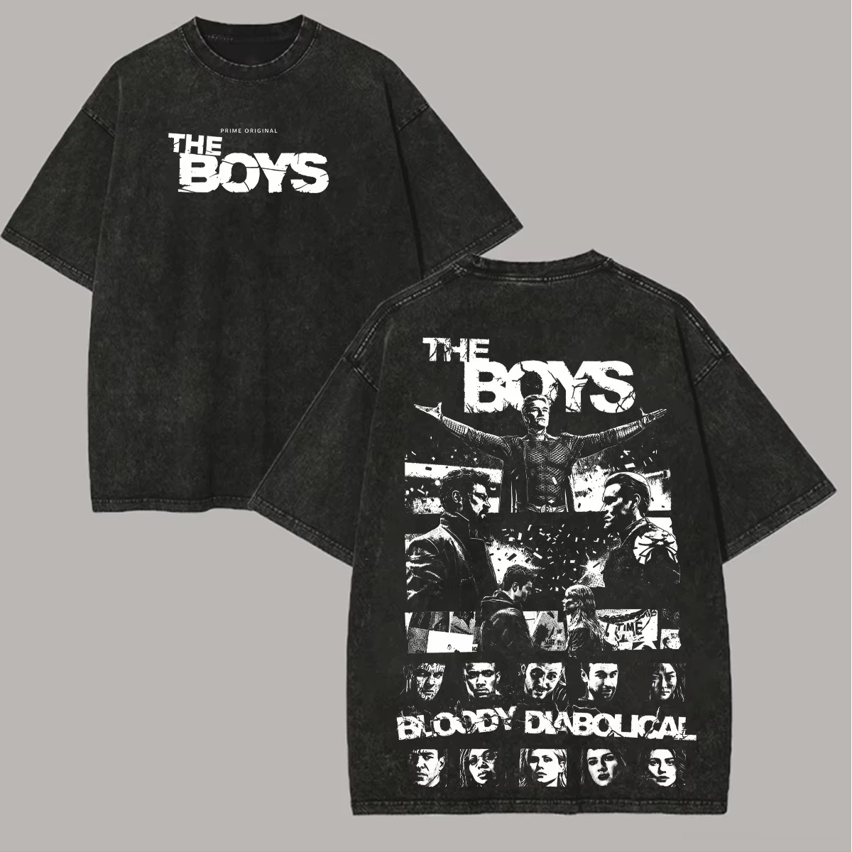 The Boys Soldier Boy T-shirt Vintage Washed Y2K Aesthetic Unisex Oversized Short Sleeve Summer Cotton Retro Streetwear Hot Sale