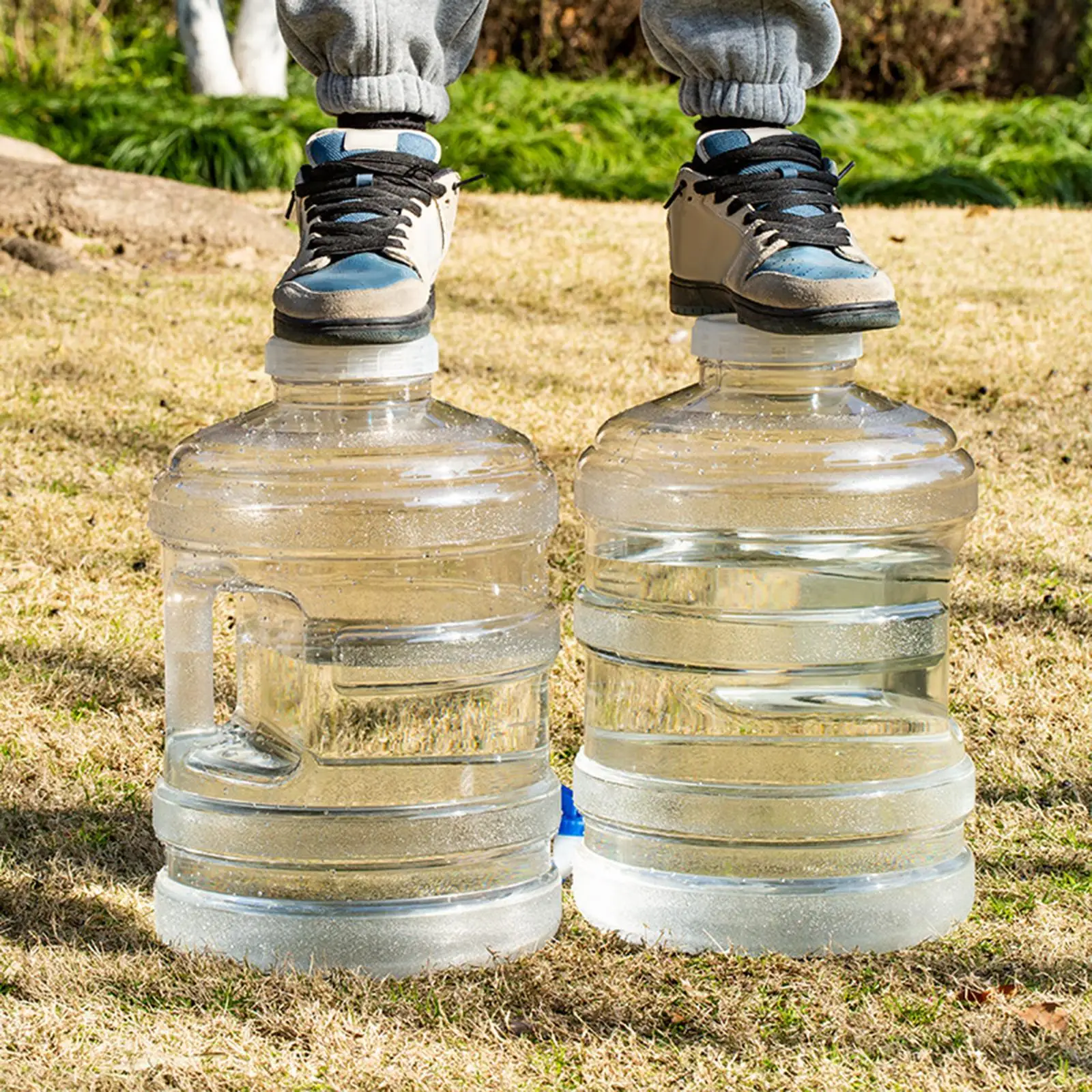 

Water Containers for Storage with Cleaning Brush Emergency Water Storage Tank for Backpacking Yard Barbecue Outdoor Car Driving