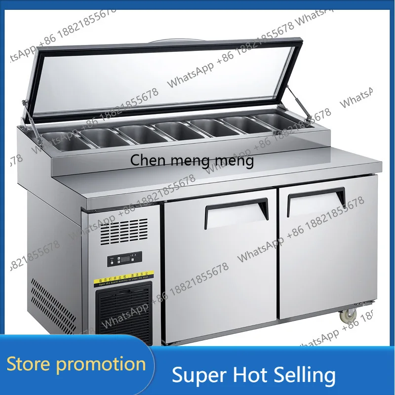 

Коммерческая консоль для пиццы из нержавеющей стали, салат Тайфун, холодная холодильная морозильная камера, коммерческая витрина A61