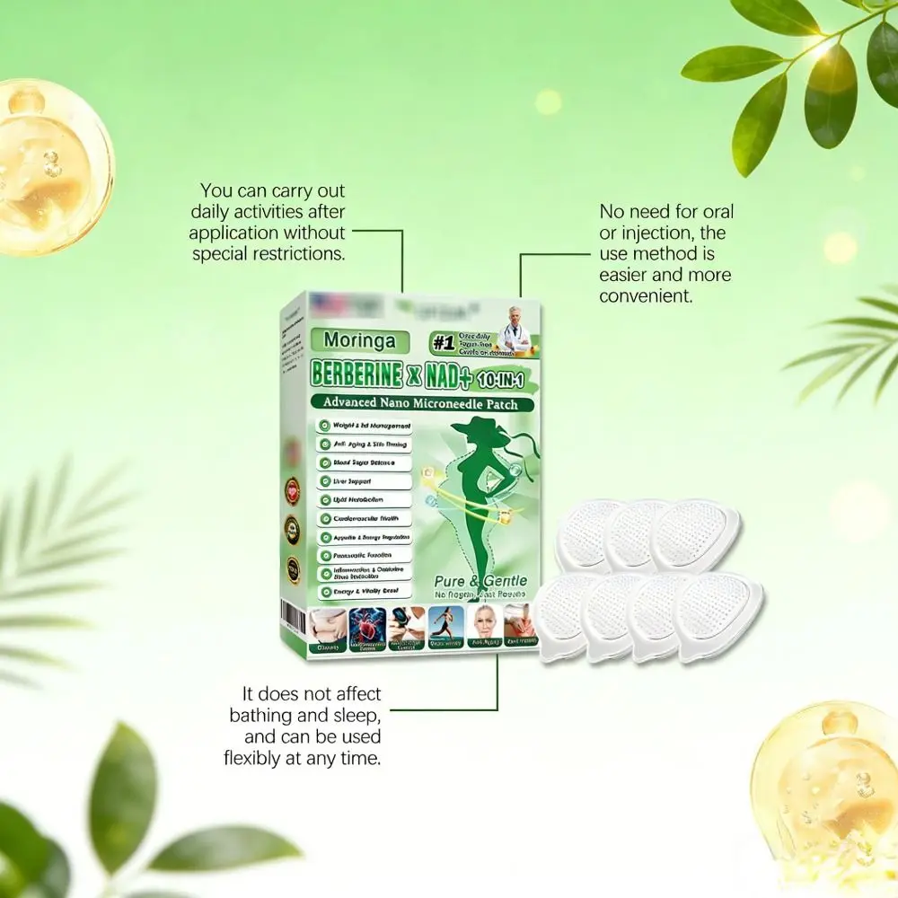 Mild Natural Moringa Nano Microneedle Patch Moisturizing Firming Nano Microdarts Patch Nano Technology Microneedle Design