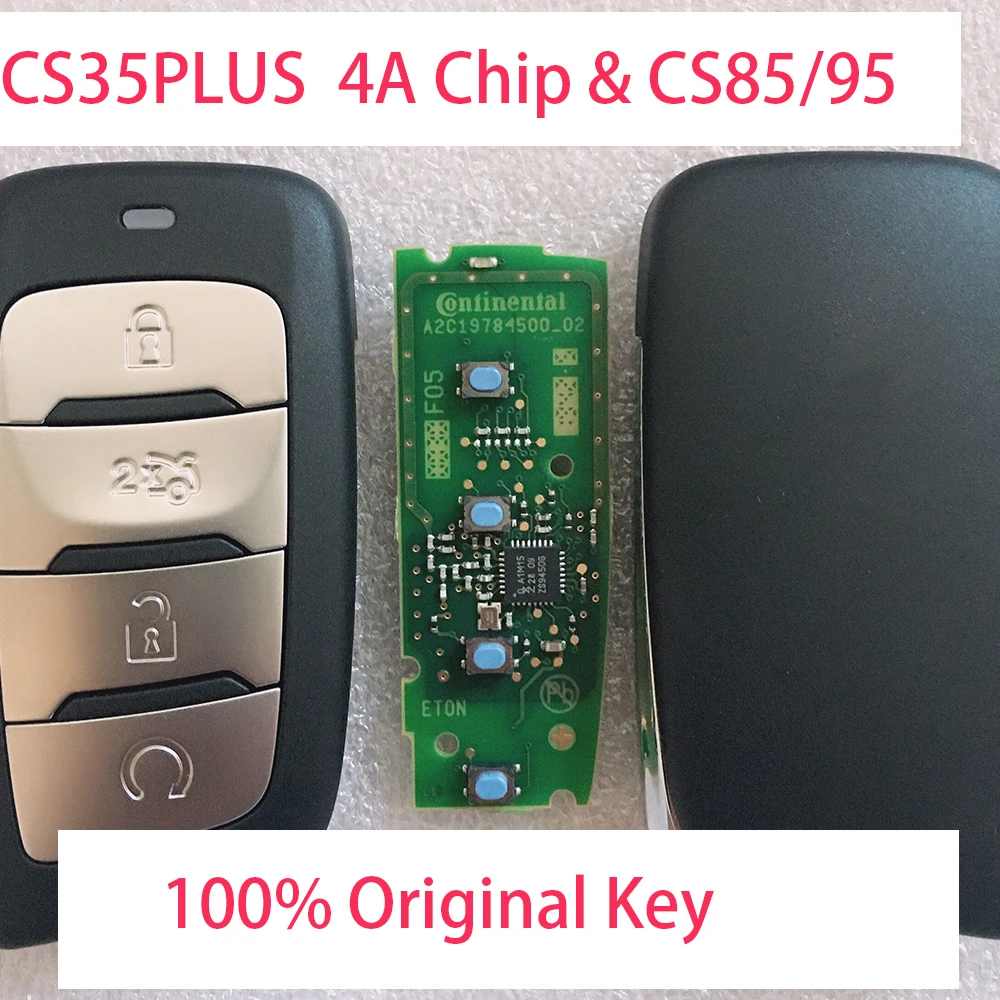 

Original 433MHZ Remote Control Key for Changan CS35 Plus CS85/95 4 Buttons with 4A Chip