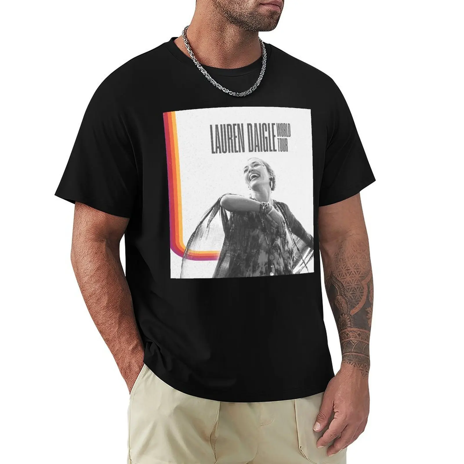 

Sevenlau Lauren Show World Tour 2020 T-Shirt Fashion Simple Casual Tee Shirt