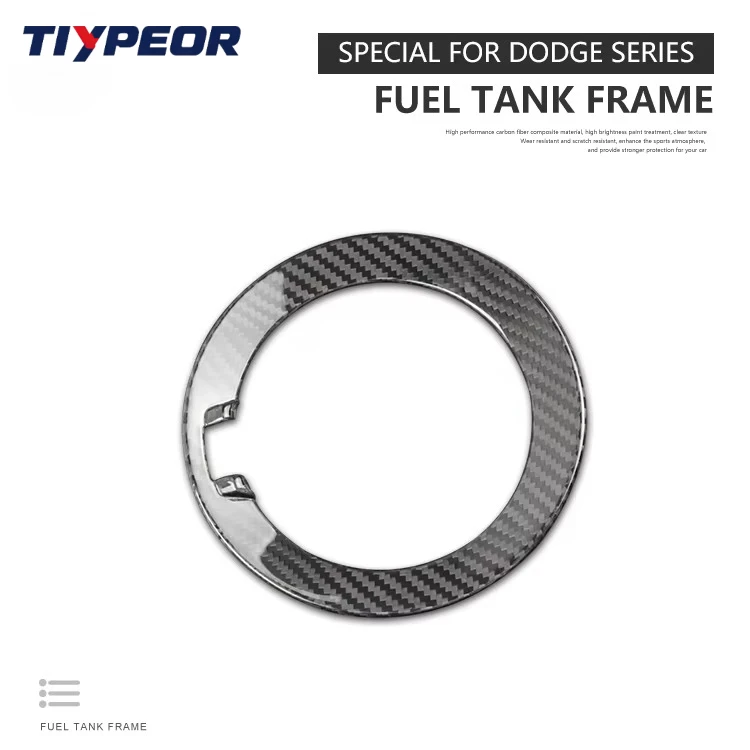 Tiypeor Real Carbon Fiber Fuel Tank Cap For Dodge Charger Challenger 2008-2020 Car Exterior Accessories Decorative Protective