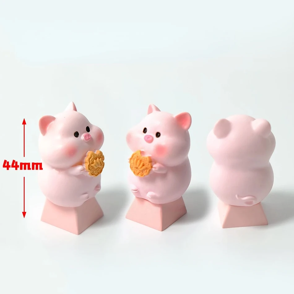 1 قطعة غطاء مفاتيح الخنزير الوردي للوحة مفاتيح الألعاب الميكانيكية Cherry MX لطيف ستيريو ESC الكرتون الوردي غطاء مفاتيح شخصي #3