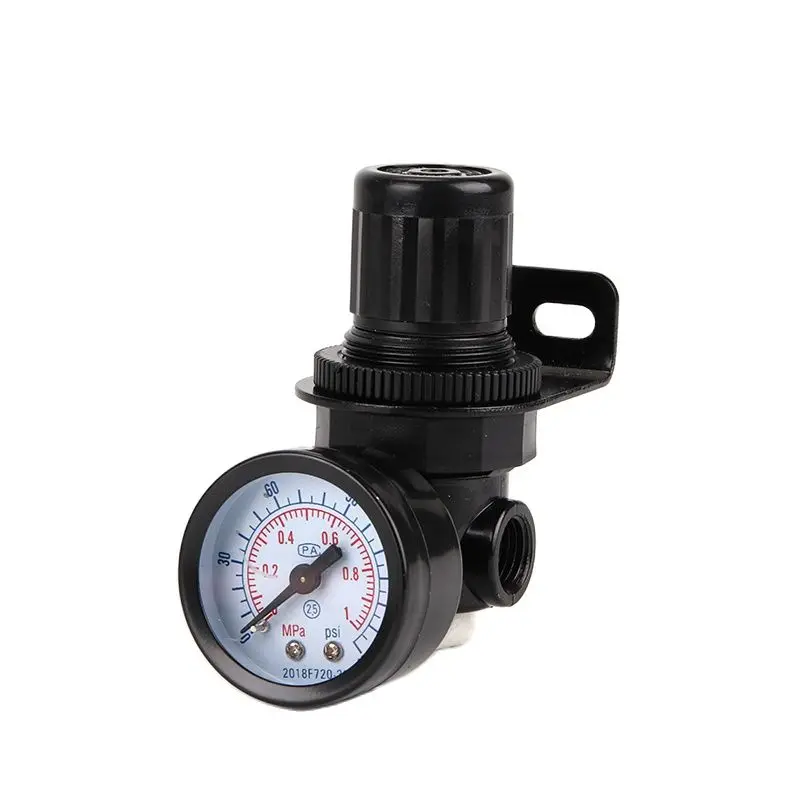 NAR-200-RNKG G1/4 Pneumatic Pressure Regulating Valve Reducing R07 Regulator With Gauge and Bracket Zinc Alloy NAR200