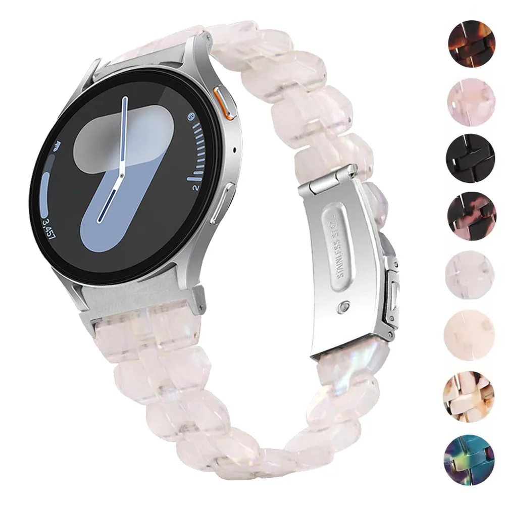 

Женский браслет из смолы для Samsung Galaxy Watch 7 6 5 4 40 мм 44 мм/5Pro 45 мм/4 6Classic 43 мм 47 мм 42 мм 46 мм Браслет для умных часов