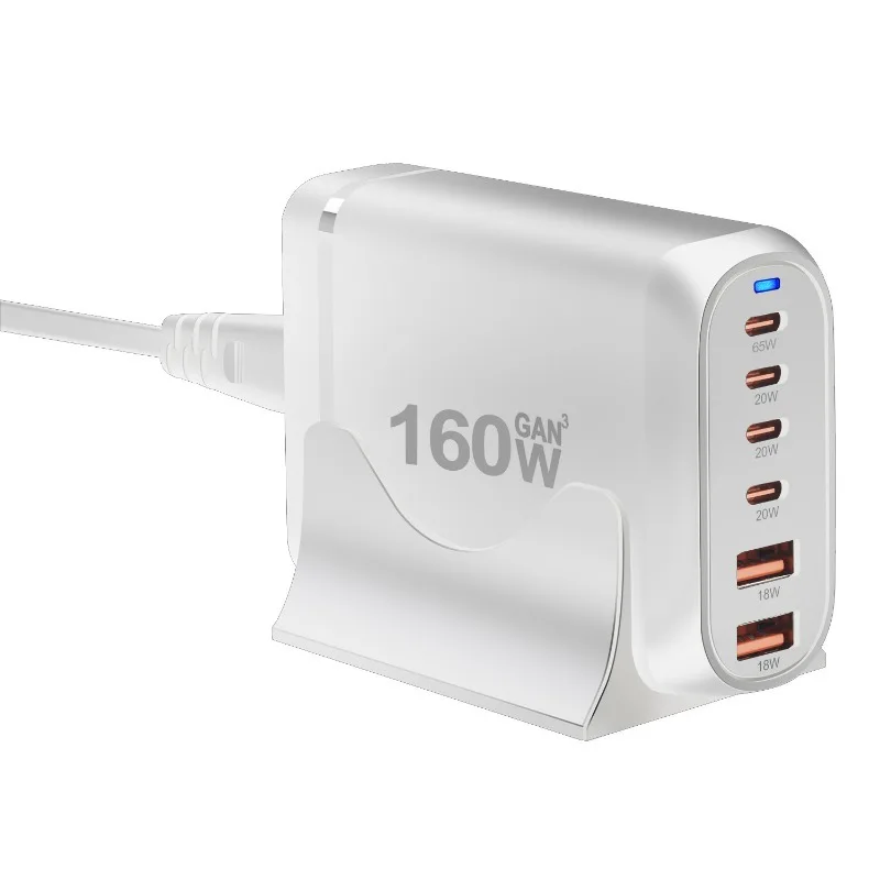 mobil 160W USB C-hili tiz kargadyr, 3.0W tiz kargadyrma cihazy, 6 USB C-hili PD portlar, tablet kompýuterler üçin peýdalanýar