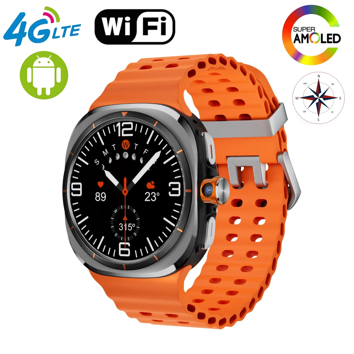 NEW Arrival 4G Full Netcom Smart Watch Android 9.0 System Rotary Camera GPS WIFI App Download Global Calling 16+256GB Smartwatch