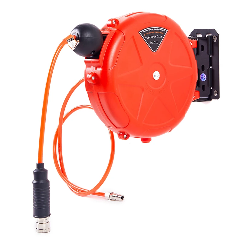 

Compressor Hose Reel Retractable 10m Automatic Rewind Tool Commercial Reel With Swivel Bracket Quick Coupler Air Compressor