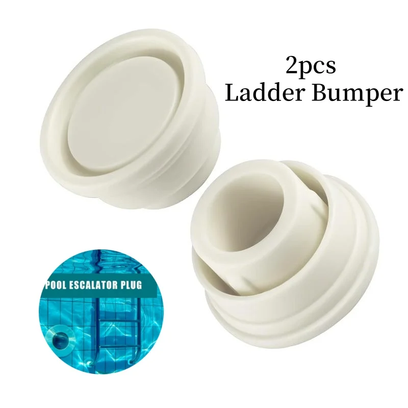 2Pcs Swimming Pool Ladder Bumpers Caps Rubber Pool Ladder End Plugs Pool Ladder Tubing Bumper For Inground Pool