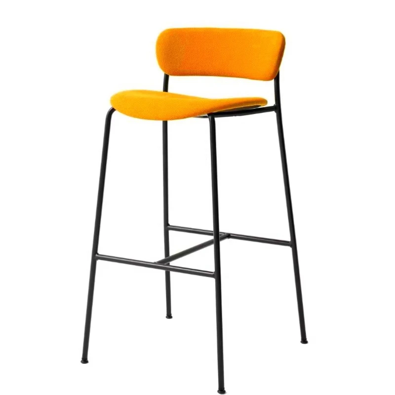 

Nordic simple modern light luxury metal bar chair front desk bar chair