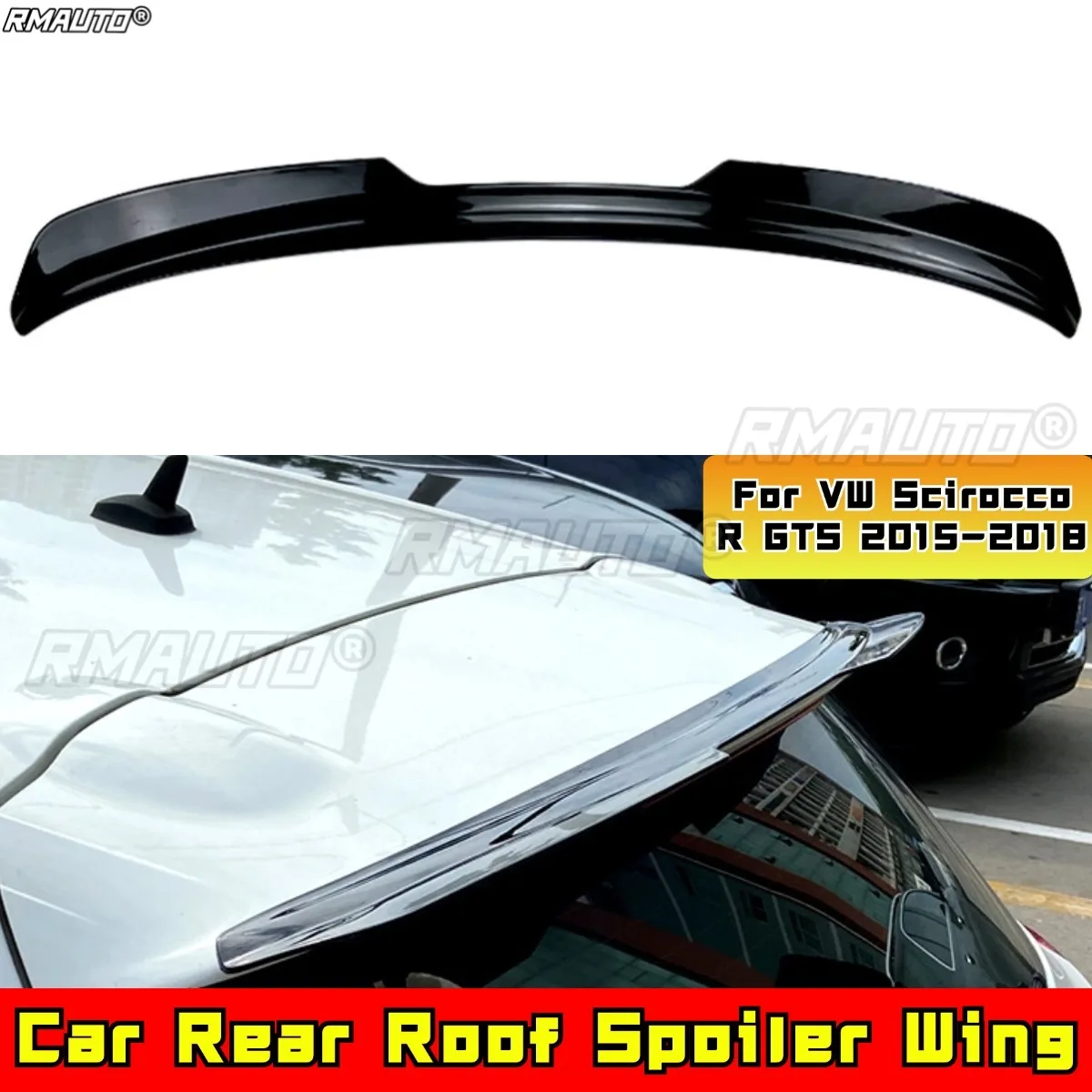 

For VW Scirocco R GTS 2015-2018 Body Kit Rear Roof Spoiler Wing Roof Spoiler Wing Car Accessories