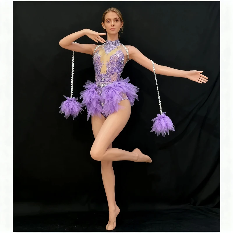 Costume de danse sexy coréen pour femmes, danse latine, club de nuit, diamant rose, conjoinedgogo, costume interactif Kpop X007