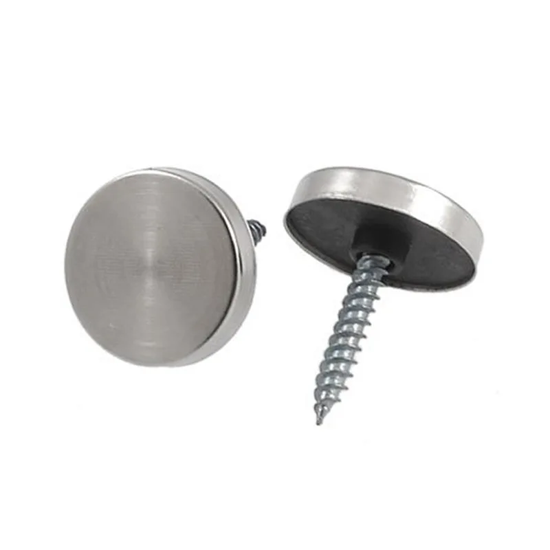 100Pcs/Lot  12mm Diameter Stainless Steel Cap Cover Decorative Mirror Screws Display Mirror