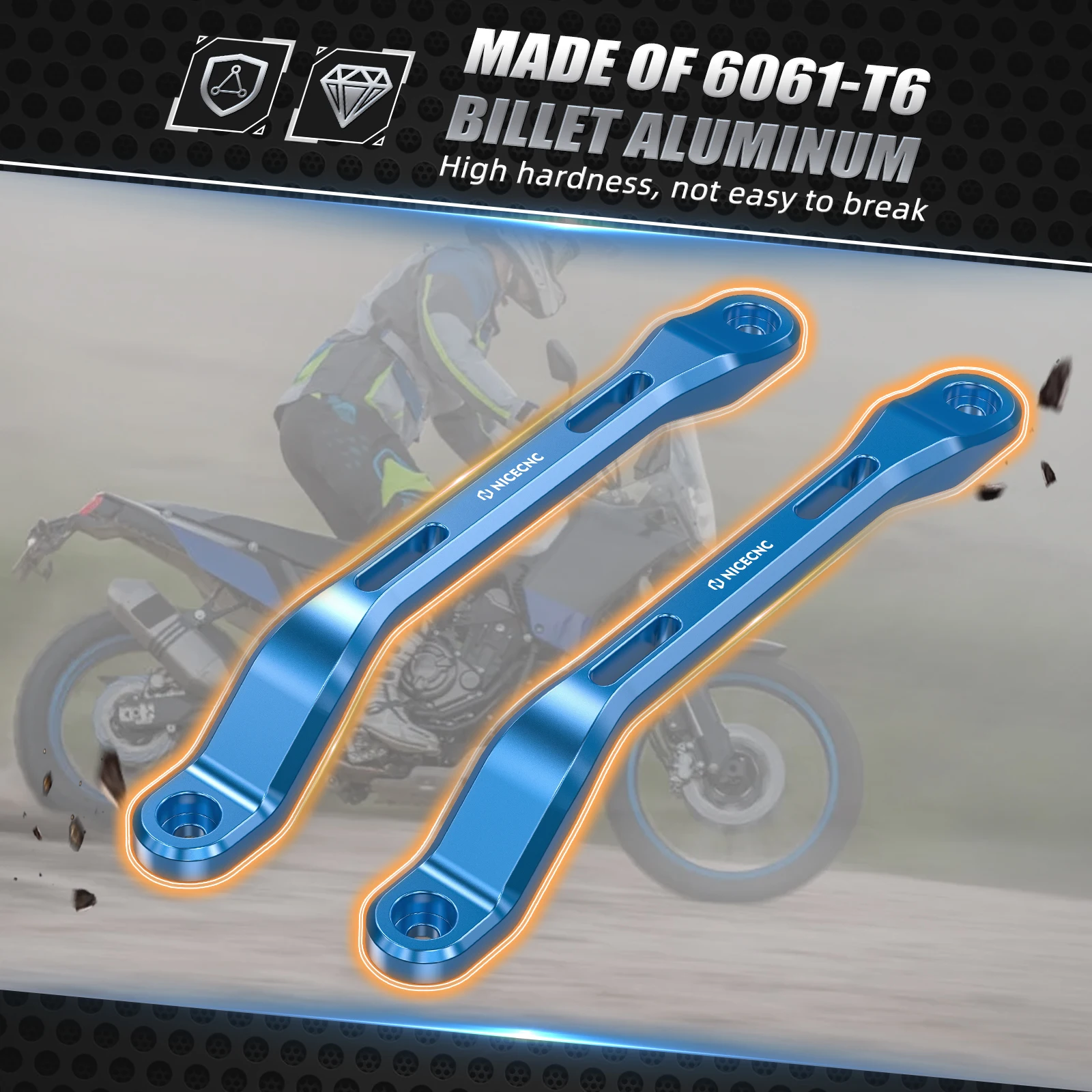 NICECNC Für Yamaha Tenere 700 2019–2024, Beifahrergriff, hinterer Greifer für Yamaha Tenere 700 World Raid-Zubehör, T700 XTZ700 – Detail 7