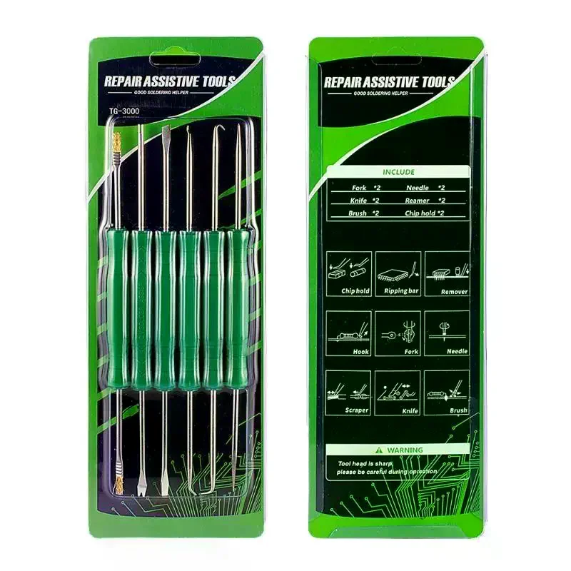 6Pcs Soldering Assist Tool PCB Cleaning Repair Tools Circuit Board Welding Auxiliary Tool PCB Desoldering Aid Tool Kit