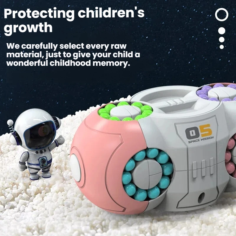 八面回転フィンガーマジックビーンズスピンジャイロ抗ストレス指先キューブビーズ減圧パズルゲームクリスマスギフト