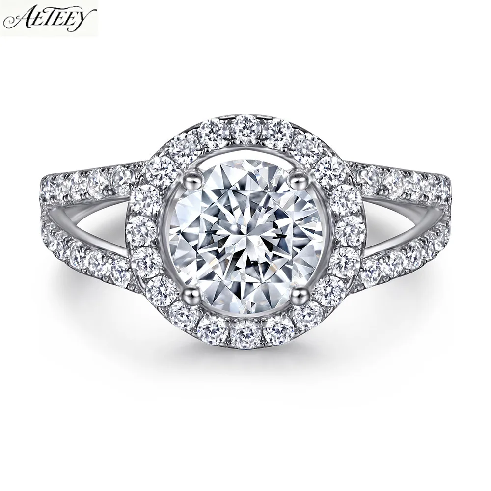 AETEEY S925 Silver Zircon Stackable Ring Set Fashion Personality Women Daily Stack Finger Jewelry