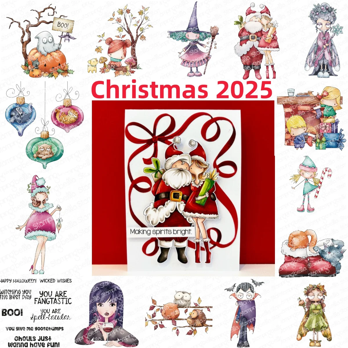 

Christmas 2025 Ghostly Owl Witch Dracula Boots Clear Stamps for DIY Making Card Scrapbook Craft Supplies Decoration Hallowmas