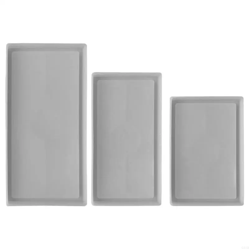  Jewelry Dish Molds Fruit Tray Moulds Rectangular Resin Casting Moulds Silicone Molds for DIY Hand Making Plate Dish Tray