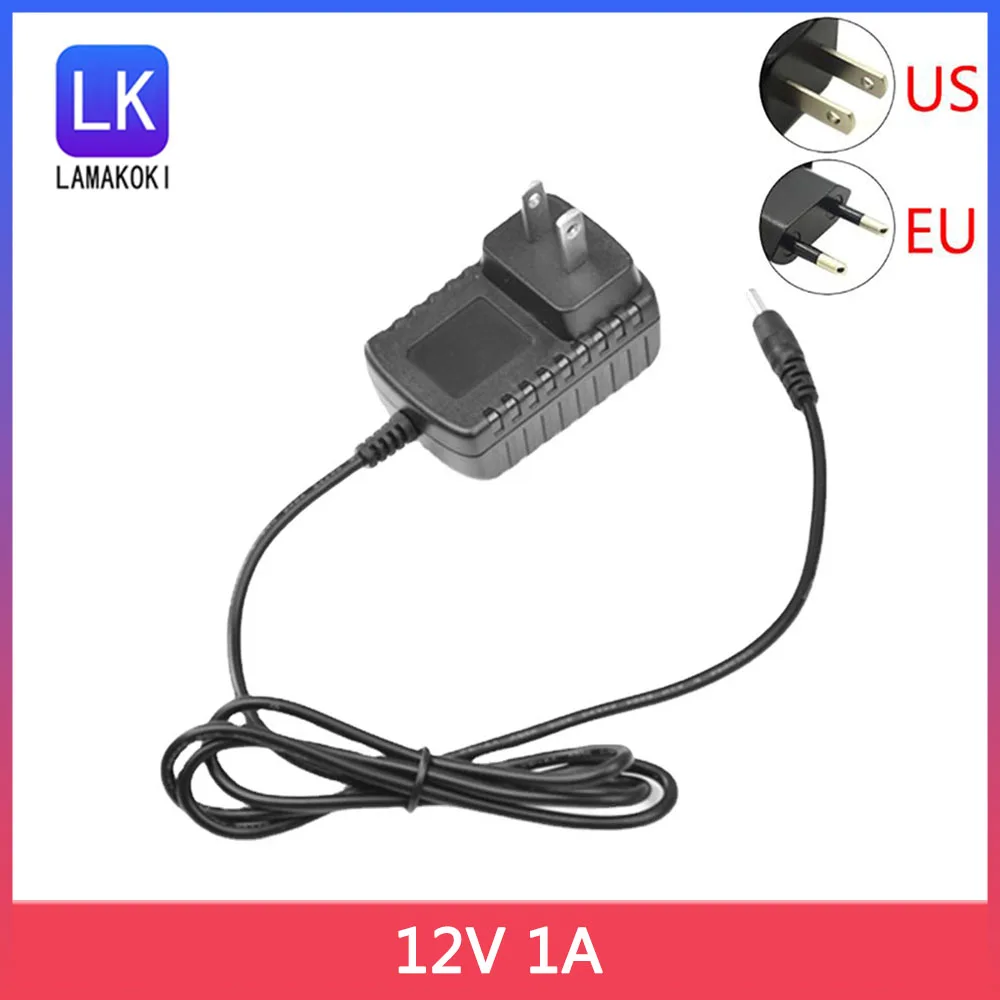 1PCS 12V1A New AC 100V-240V Converter Power Adapter DC 12V 1A 1000mA power Supply EU Plug dc 5.5mm X 2.1mm