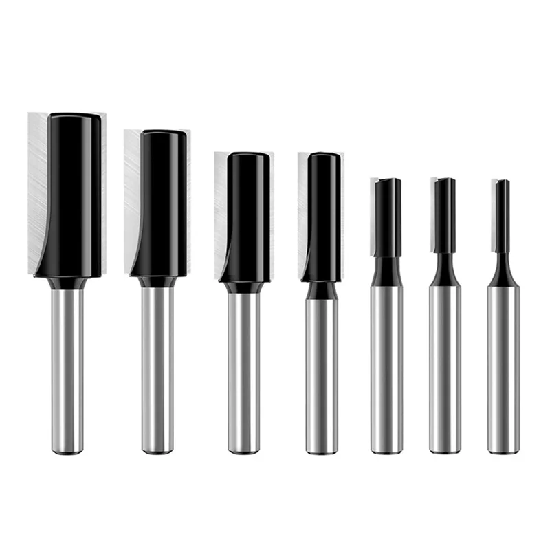 A69estraight Router Bits Set Of 7Pcs, 1/4