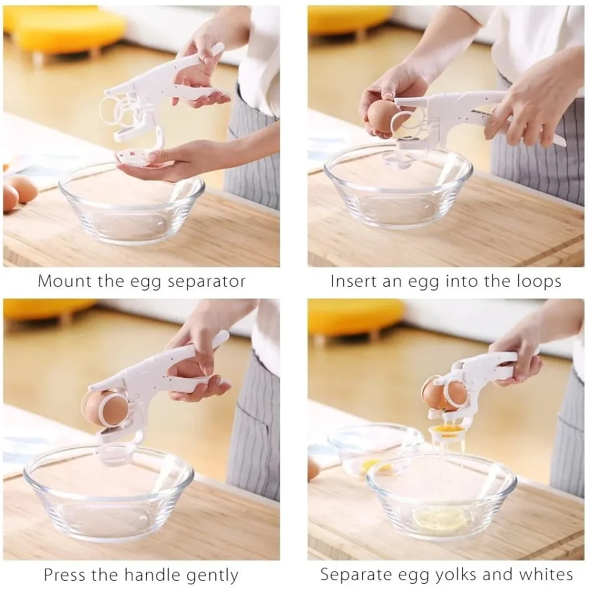 

ABKM Egg Shell Pliers Hand-Held Plastic Eggbeater Egg Separator Kitchen Gadget Egg Opener