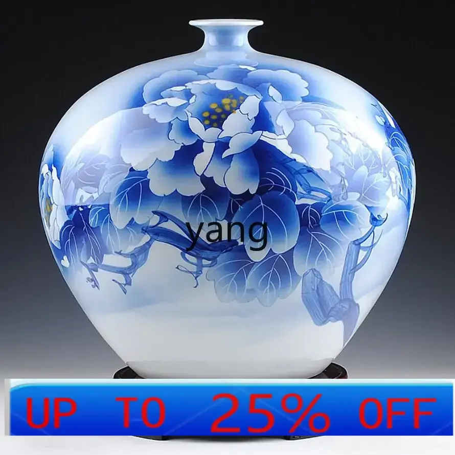 

lmm Jingdezhen Ceramics Hand Painted Blue and White Porcelain Vase Pomegranate