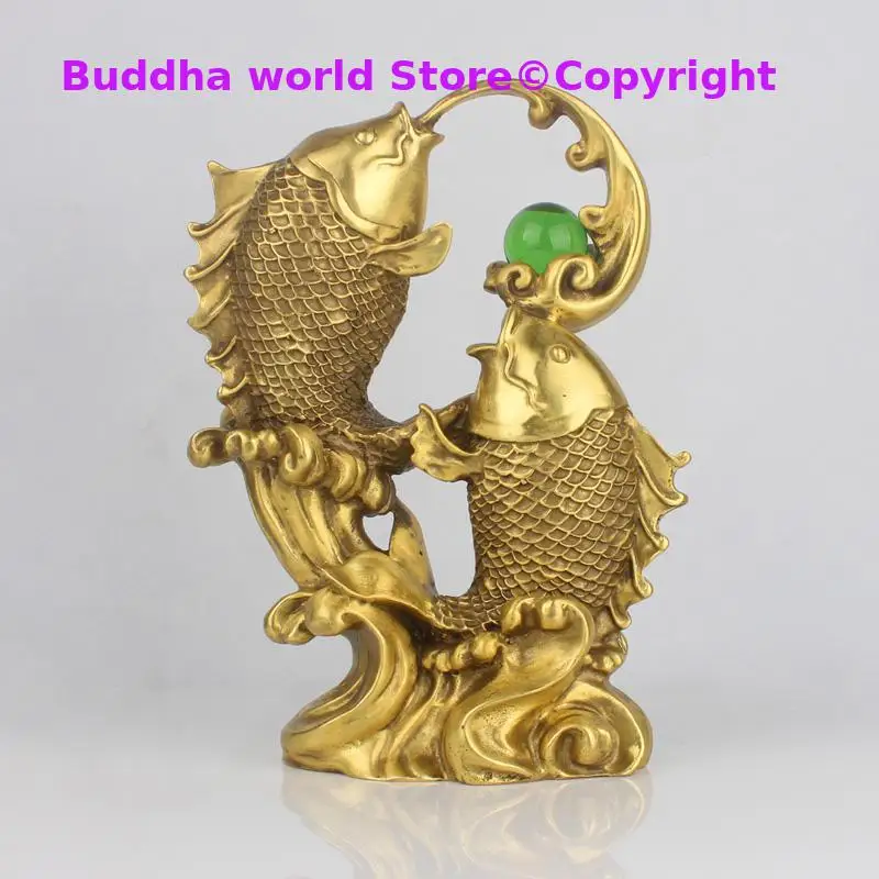 2025 # office home Company shop store Fortune Money Drawing mascot GOOD LUCK Goldfish NIAN NIAN YOU YU brass statue