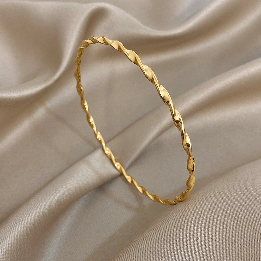 Greatera Hochwertiger Warp Twine C-förmiger offener Herren-Armreif aus Edelstahl mit Strass-Intarsien, Damen-Manschettenarmband, Schmuck, Geschenk – Detail 7