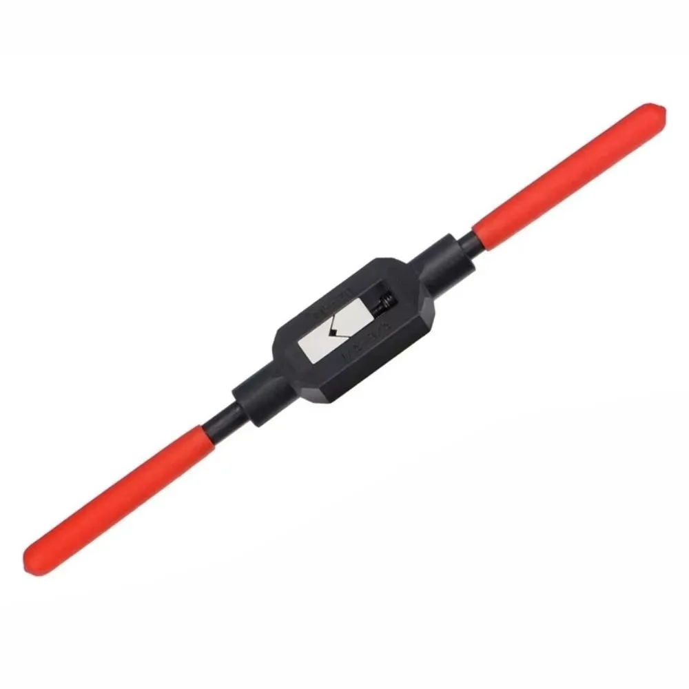 

Black & Red Adjustable Tap Wrench Non-Slip Plastic-Dipped Handle Screw Holder Reamer plumbing metalworking