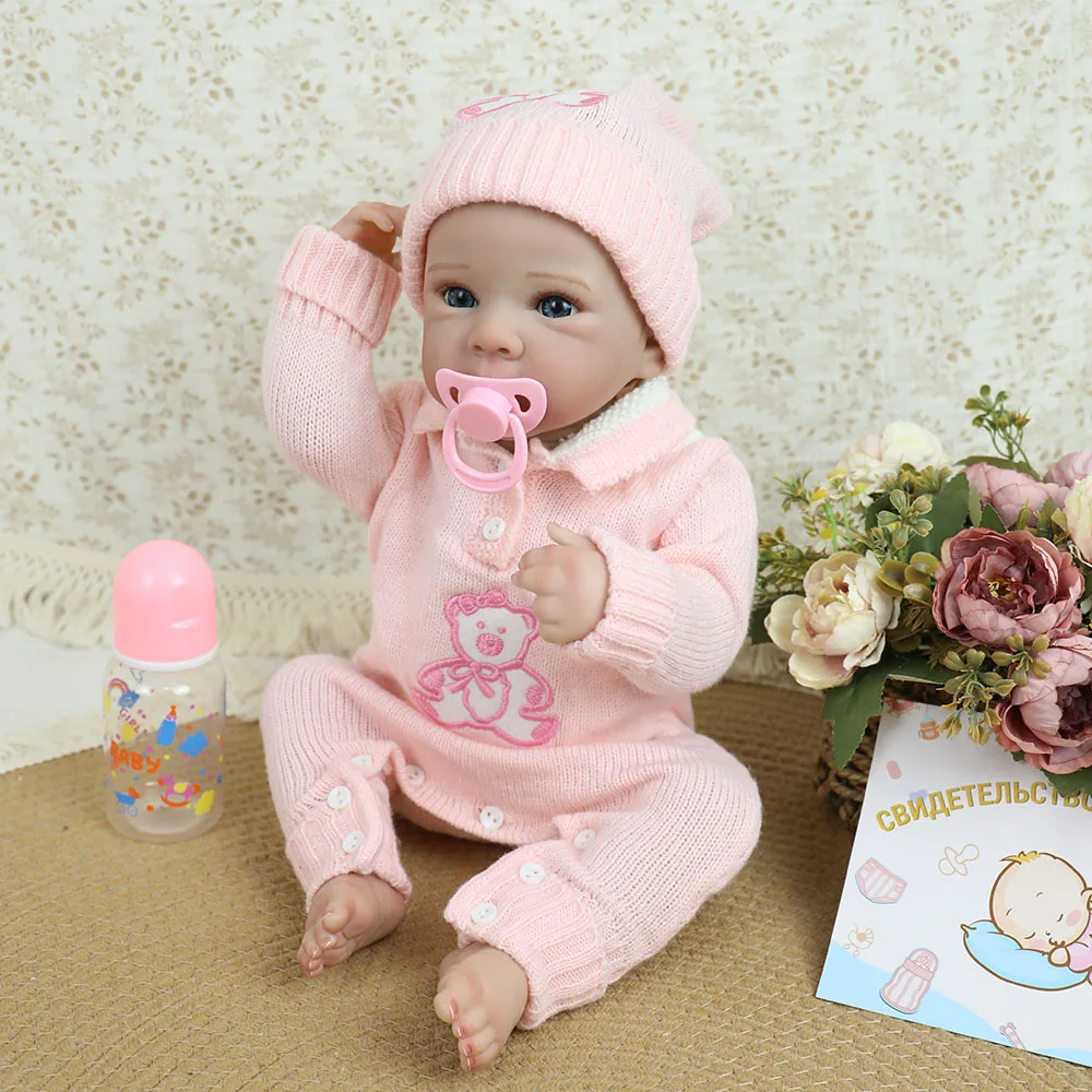 18-Zoll-Reborn-Babypuppe Bettie-Körper aus Silikon-Vinyl mit handgezeichnetem Haar, lebensechte bemalte Haut, sichtbare Adern für Mädchengeschenke