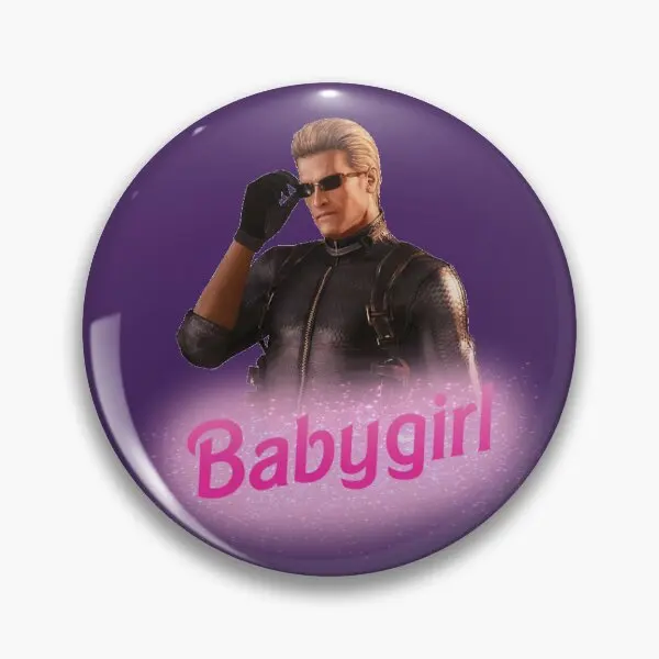 Albert Wesker Babygirl  Soft Button Pin Gift Funny Jewelry Hat Lover Cute Badge Brooch Creative Cartoon Decor Women Metal