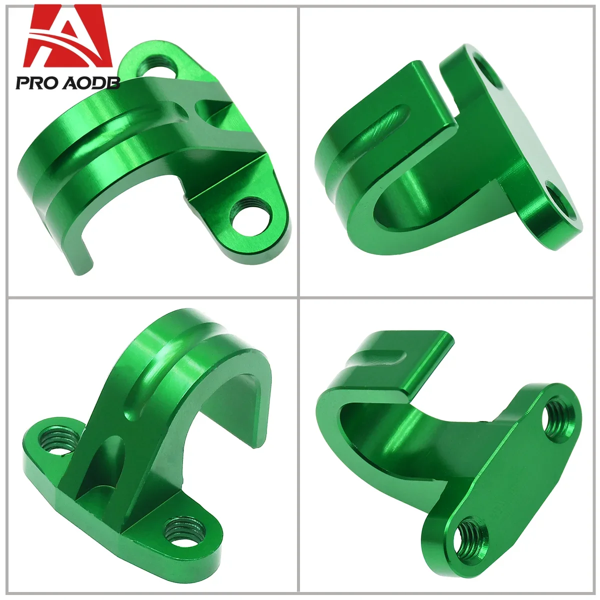 Motocross CNC Machined Brake Hose Fixing Clamps Compatible With Kawasaki KX KLX450R Dirt Bike Brake Line Retainer Mod Parts