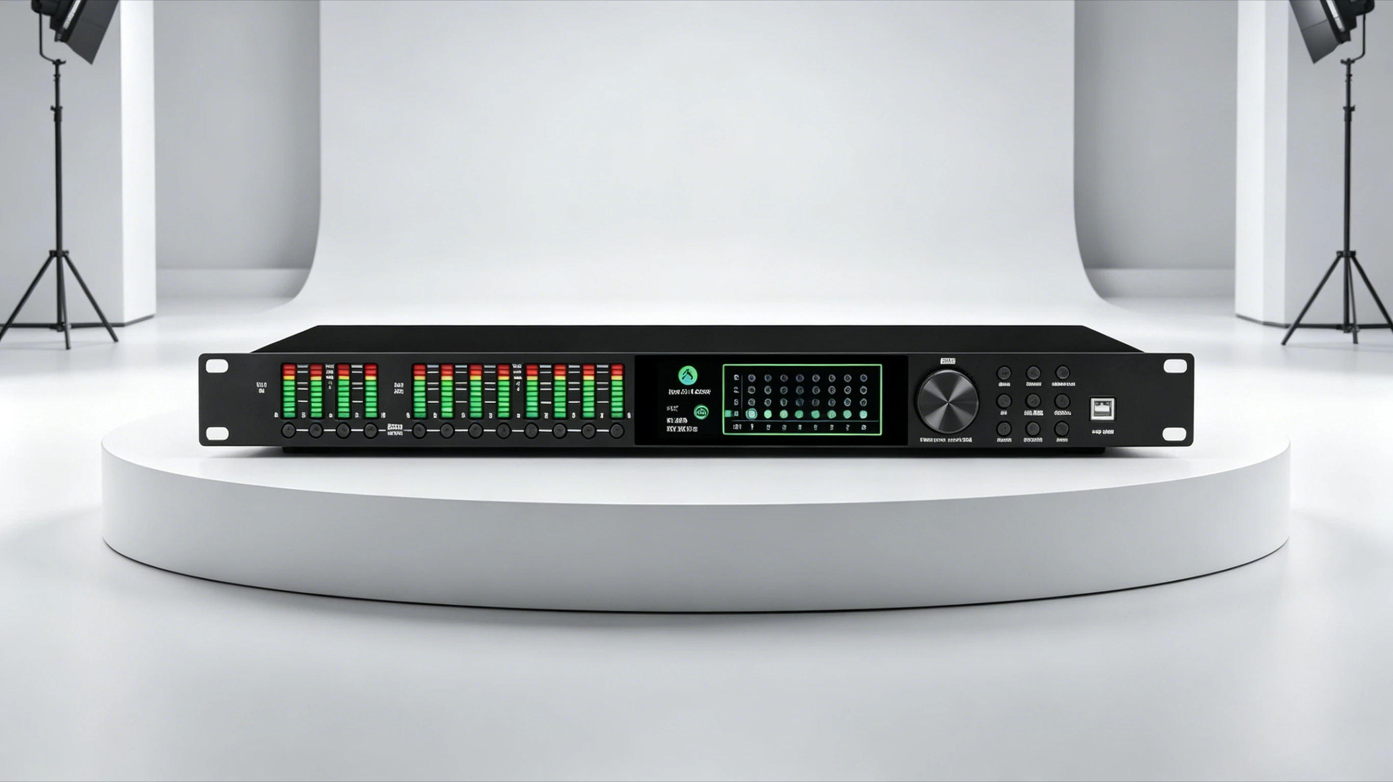 Professional DJ Speaker Processor: 4-in-8-out Multi-functional Audio DSP Crossover Audio Processor Digital Speaker Management