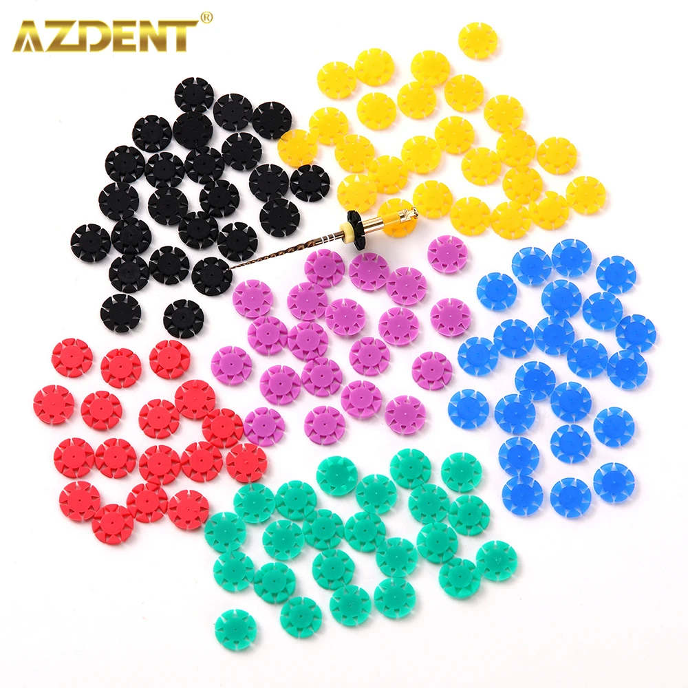 AZDENT 100pcs/Pack Dental Root Canal File Marking Circle Ring Disinfection Silicone Counting Stopper (Not Including the Files)