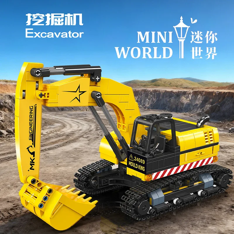 

705 шт., обучающий экскаватор, игрушечный грузовик, набор строительных блоков-сборка, инженерная машина, игрушка в подарок для интеллектуальной игры мальчика
