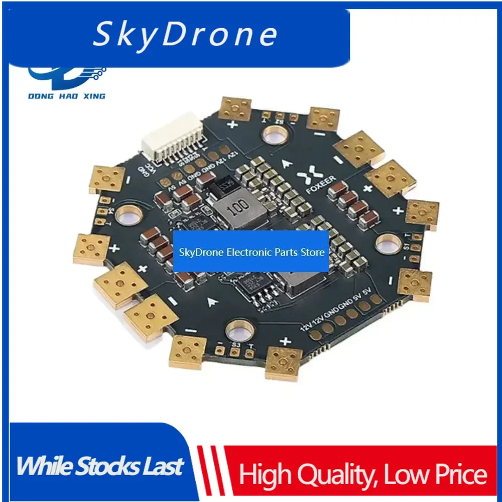 SkyDElFor Foxeer PDB400 8S 400A PDB Dual Battery Pad 12 Hubs For RC Multirotor Airplane Helicopter FPV Long Range Cinelifter DIY