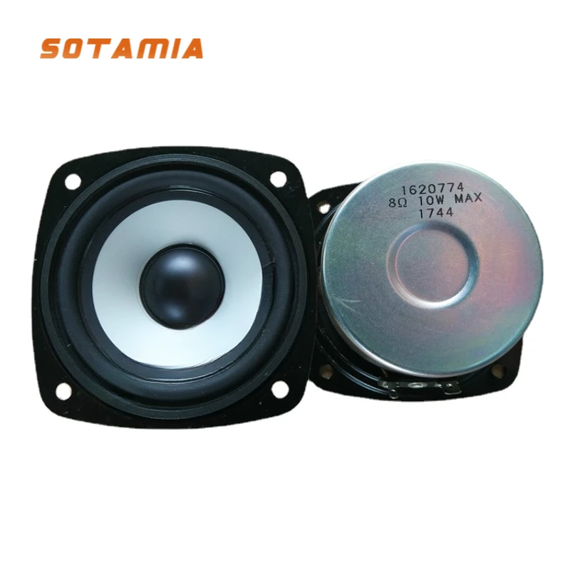 SOTAMIA-Alto-falante HiFi Full Range Audio, bacia de alumínio anti-magnético, alto-falante Home Theater, 8 Ohm, som 10W, 3 ", 2pcs