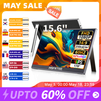 HGFRTEE 15.6 inch Portable Monitor FHD 1080P with HDMI USB-C Second Monitor Extended Display for PC Laptop Mac Switch Xbox PS4/5