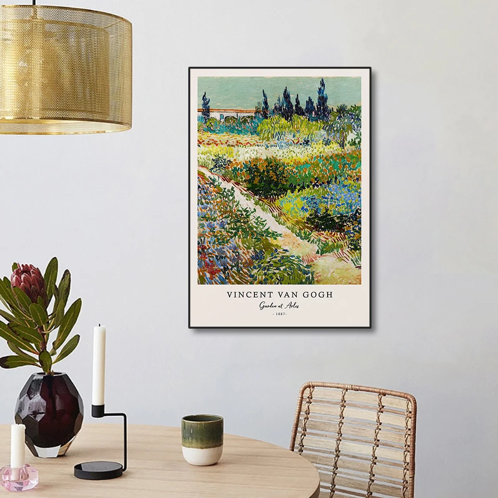 1pc frameless Vincent Van Gogh Writings Prints and Posters Great Work The Starry Night Canvas Painting Decorations for Living Ro - view 4