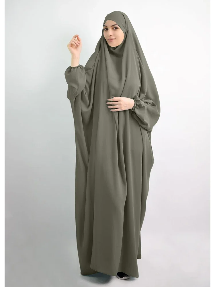 Eid-vestido Hijab musulmán con capucha para mujer, prenda de oración Abaya larga Khimar, cubierta completa, vestido de Ramadán, Abayas, ropa