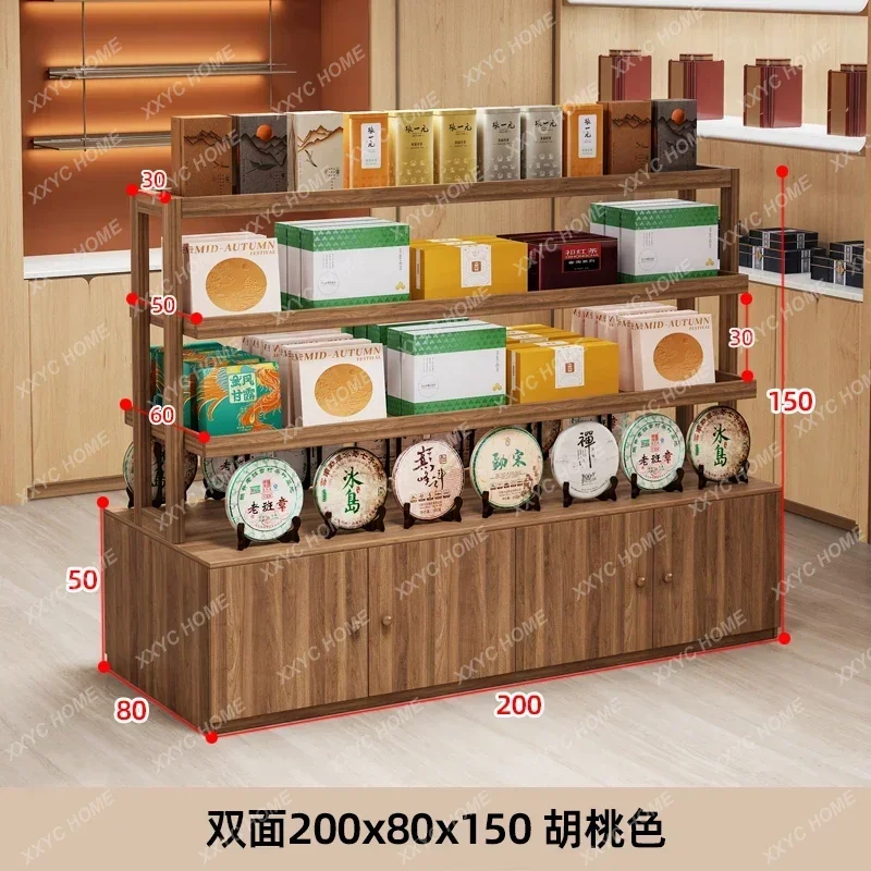 Lmm solid wood display cabinet agricultural and sideline products supermarket display cabinet convenience store display cabinet